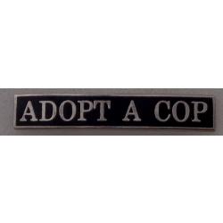 ADOPT-A-COP Silver on Black uniform bar
