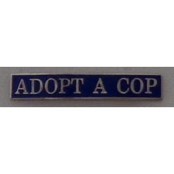 ADOPT-A-COP Silver on Blue uniform bar
