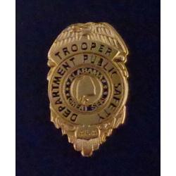 Alabama AL Dept of Public Safety TROOPER mini badge LAPEL PIN gold version