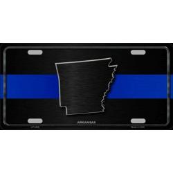 ARKANSAS Thin Blue Line Auto License Plate 6 X 12