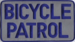 BICYCLE PATROL Back Panel Uniform Patch 8 7/8" wide by 5" high