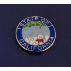 California 3/4" Collar LAPEL PIN Silver