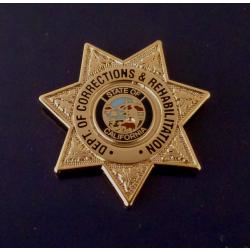 CDCR California Dept of Corrections & Rehabilitation mini badge Lapel Pin CA