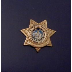 Cheyenne WY Wyoming Police mini badge lapel pin