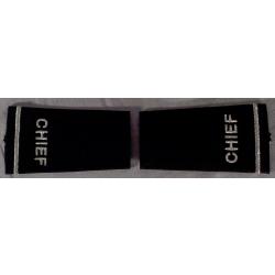 CHIEF Silver on Black Epaulet Shoulder Boards USA MADE