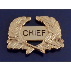 CHIEF Wreath GOLD Uniform Collar Lapel Pin