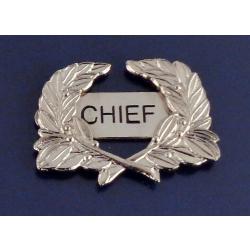CHIEF Wreath Silver Uniform Collar Lapel Pin