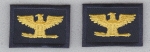 COL Colonel Eagles Birds MEDIUM GOLD on NAVY BLUE collar lapel patches 1.75" LARGE