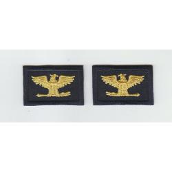COL Colonel MEDIUM GOLD on NAVY BLUE 1.5" SMALL collar patches
