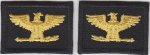 COL Colonel Eagles Birds MEDIUM GOLD on BLACK collar patches 1.75" LARGE