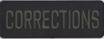 CORRECTIONS OD Green on Black Back Panel Patch 11X4