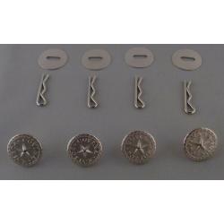 COVINA POLICE Set of 4 silver nickel matte finish Uniform Buttons