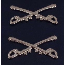 Crossed Swords SILVER Cavalry Mounted Patrol Collar Pins