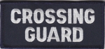 CROSSING GUARD 2" by 4.25" Front Panel/Shoulder patch White on Navy Blue
