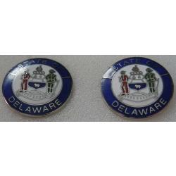 Delaware Silver State Seal 15/16" COLLAR PINS
