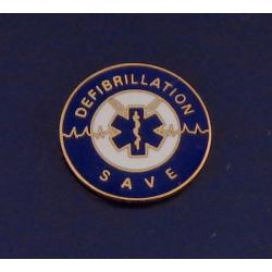 DEFIBRILLATION SAVE uniform pin