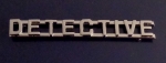 DETECTIVE 1/4" Silver/Nickel Letters Uniform/Collar Pin Insignia