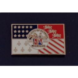 City of Detroit Michigan Flag LAPEL PIN