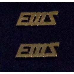 EMS gold SCRIPT 1/2" Letters Collar Pins