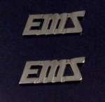 EMS silver 1/2" SCRIPT Letters Collar Pins