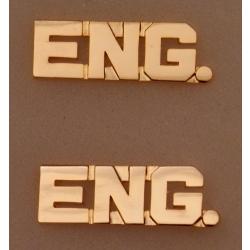 ENG. gold COLLAR PINS 3/8 Letters