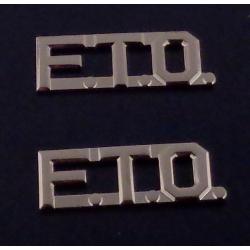 F.T.O. 1/2" polished silver uniform pins PAIR