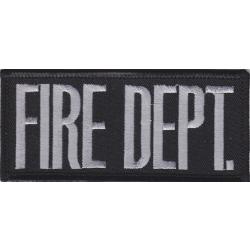 Fire Dept. Grey on Black Front Panel Patch