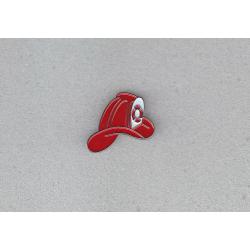 FIRE HELMET WITH MALTESE CROSS lapel pin