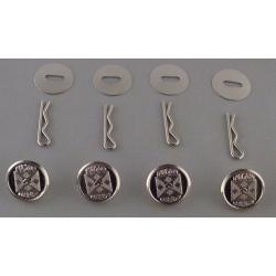 FULTON COUNTY POLICE Set of 4 NICKEL silver Uniform Buttons SMALL