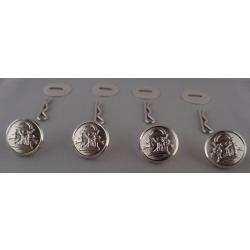 Georgia state seal small Silver Uniform Buttons