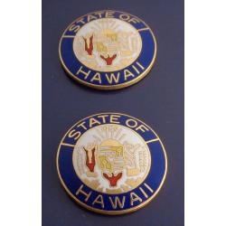 State of HI Hawaii COLLAR/LAPEL PINS Gold state seal