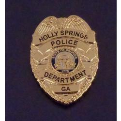 Holly Springs GA Georgia Police Mini Badge Lapel Pin