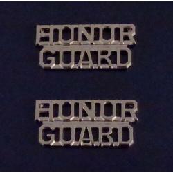 HONOR GUARD collar pins SILVER letters 1/4"