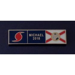Hurricane Michael 2018  Florida State Flag Uniform Pin Silver