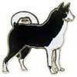 Husky Dog  Black Lapel Pin
