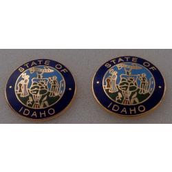 Idaho state seal COLLAR PINS 15/16" Gold