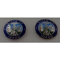 Idaho state seal COLLAR PINS 15/16" Silver
