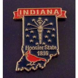 Indiana State Shaped Map Lapel Pin