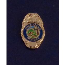 Indiana IN INSP State Police Officer MINI BADGE LAPEL PIN