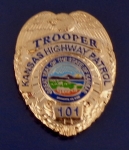 Kansas Highway Patrol Mini Badge Lapel Pin COLOR SEAL