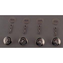 Louisiana state seal Silver Uniform Buttons Small