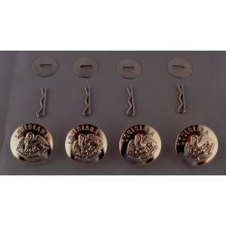 LOUISIANA STATE SEAL Mirra Brite (light gold) Uniform Buttons LARGE