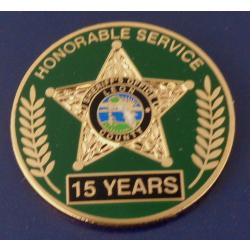 15 Years Honorable Service LEON COUNTY Florida Sheriff's Office Pin