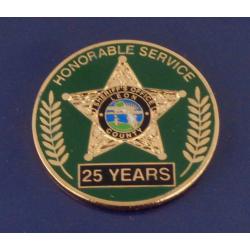 25 Years Honorable Service LEON COUNTY Florida Sheriff's Office Pin