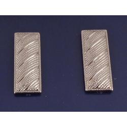 LT Lieutenant Corrugated Silver Large 1 1/8" clutch back collar rank pins USA