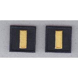 LT Lieutenant Medium Gold on Midnight Navy SMALL 1"