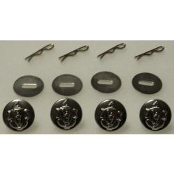 Massachusetts state seal Silver Uniform Buttons Small