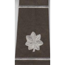 MAJOR Silver on Brown Shoulder Boards