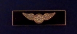 MOTORCYCLE WHEEL WITH WINGS Gold on Black Commendation Award Bar