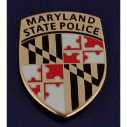 Maryland State Police patch Lapel Pin MDSP MD polished gold metal finish